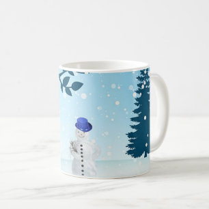 Caneca De Café Dia da Neve com Branca de Neve e Árvore de Natal