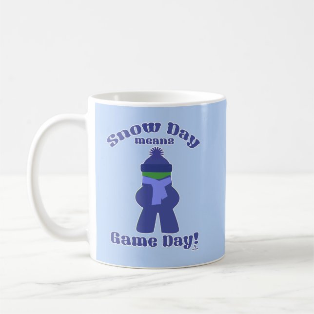 Caneca De Café Dia da Neve Jogador de inverno Frio Meple Divertid (Esquerda)