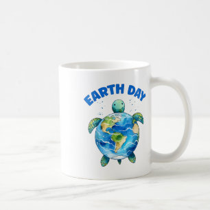 Caneca De Café Dia da Terra 2025 Tartaruga Marinha Salva O Planet