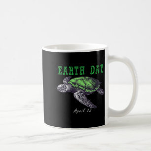 Caneca De Café Dia da Terra 22 de Abril Tartaruga Marinha Dia da 