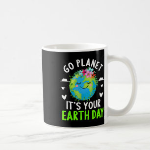 Caneca De Café Dia da Terra Bonita Ir Planeta É Engraçado no Dia