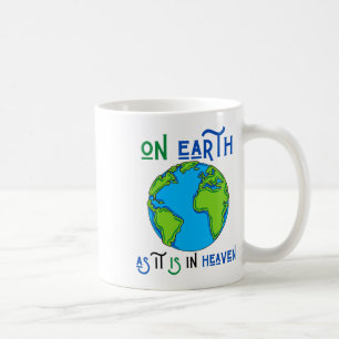 Caneca De Café Dia Da Terra Como Está No Planeta De Deus Do Céu L