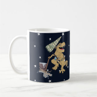 Caneca De Café Dia da Terra Dino no clássico café branco