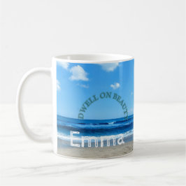 Caneca de café Dia da Terra Praia costeira