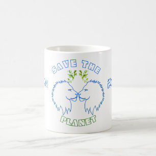 Caneca De Café Dia da Terra Salve O Planeta