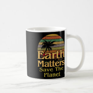 Caneca De Café Dia da Terra Salve O Planeta Vintage - Presente Re