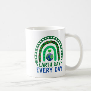 Caneca De Café Dia da Terra Todos os Dias Arco-íris Fofo Coração
