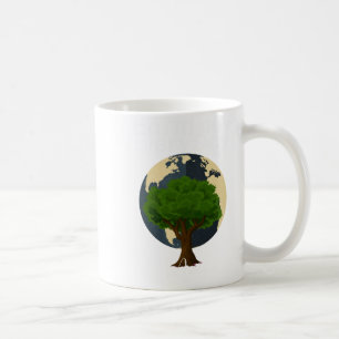 Caneca De Café Dia da Terra Todos os Dias Vá Verde Arte Elegante