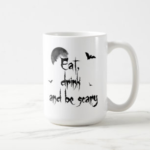 Caneca De Café Dia das Bruxas - Coma, beba e seja assustador