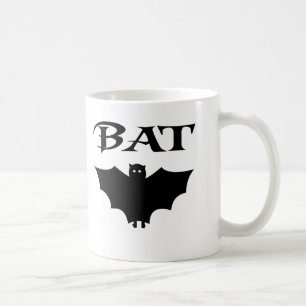 Caneca De Café Dia das Bruxas de Bat Branco E Preto