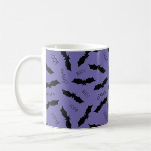 Caneca De Café Dia das Bruxas de Bats Roxos