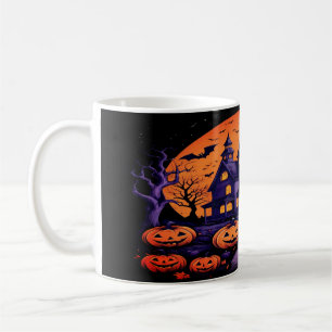 Caneca De Café Dia das Bruxas de Spooky Haunted House