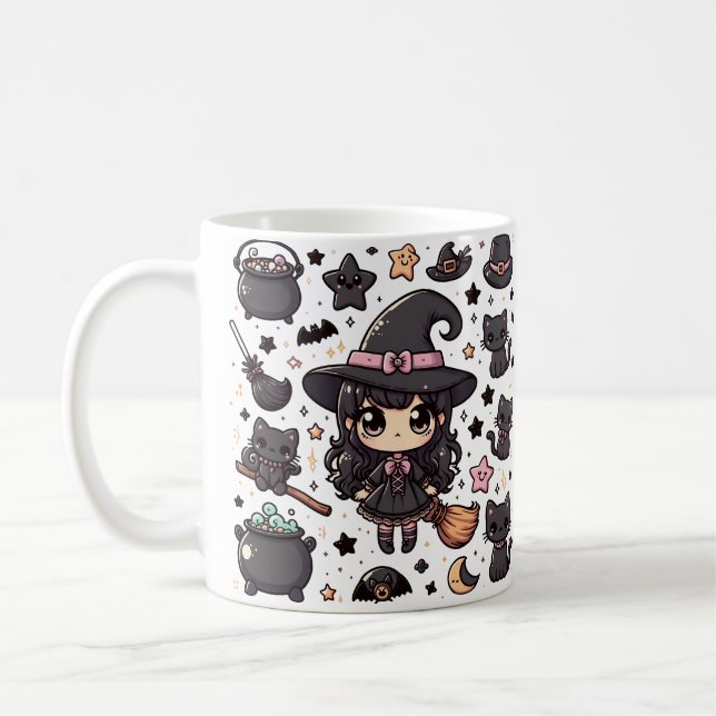 Caneca De Café Dia das Bruxas do Estilo Anime (Esquerda)