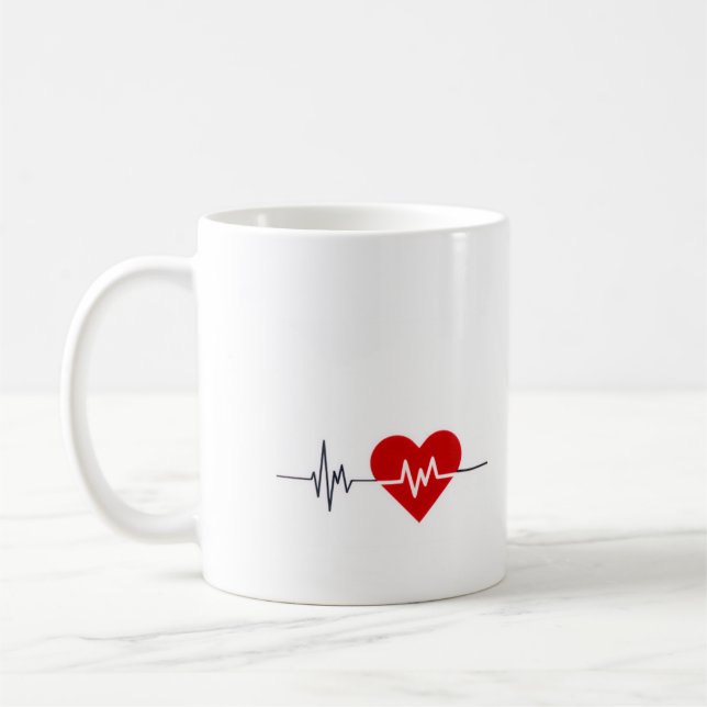 Caneca De Café Dia das Mães - Batimento cardíaco (Esquerda)