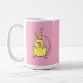 Caneca De Café Dia das Mães Canguru e Bebê