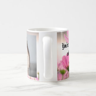 Caneca De Café Dia das Mães | Colagem de Três Fotos Florais Café 