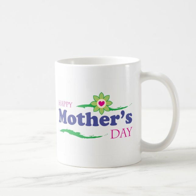 Caneca De Café Dia das mães - coração da flor (Direita)