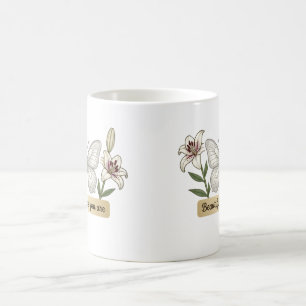 Caneca De Café Dia das Mães - Dia da Mamãe - Flor de Borboleta