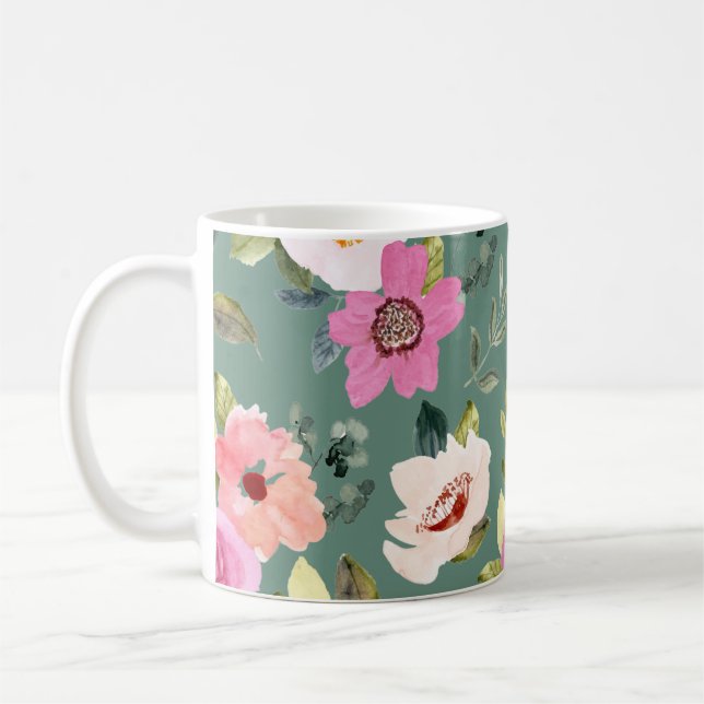 Caneca De Café Dia das Mães Floral (Esquerda)