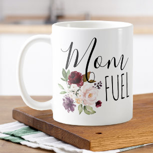 Caneca De Café Dia das Mães Floral de Combustível para Mamãe