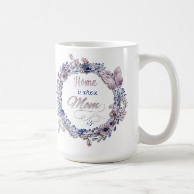 Caneca De Café Dia das mães - "Home é onde a mamã está " (Direita)