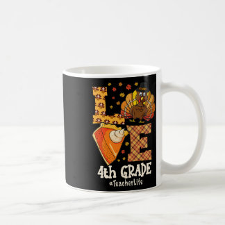 Caneca De Café Dia de Ação de Graças Amor 4ª Série Professor Peru