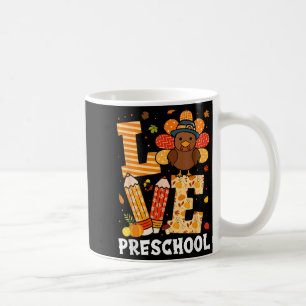 Caneca De Café Dia de Ação de Graças Amor Pré-escola Professor Pe
