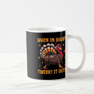 Caneca De Café Dia de Ação de Graças Engraçado Quando em Dúvida F