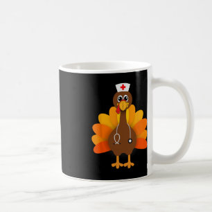 Caneca De Café Dia de Ação de Graças Mulheres Enfermeiras Turquia