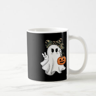Caneca De Café Dia de as Bruxas engraçado Camouflage Camo Ghost H