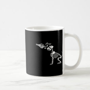 Caneca De Café Dia de as Bruxas engraçado de Cachorro de Mão do E