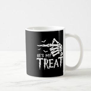 Caneca De Café Dia de as Bruxas engraçado Figurino Casal Esquelet