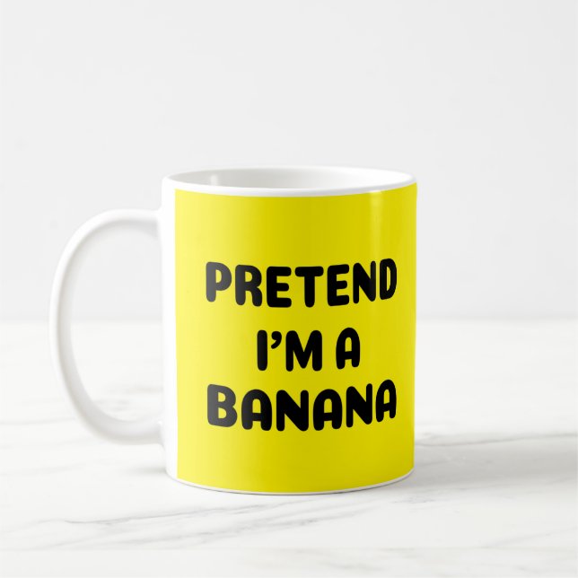 Caneca De Café Dia de as Bruxas engraçado - Fingir que sou uma Ba (Esquerda)
