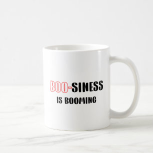 Caneca De Café Dia de as Bruxas engraçado Pun - Boo-siness está c
