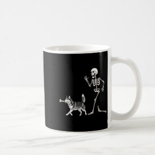 Caneca De Café Dia de as Bruxas engraçado Siberian Husky E Esquel