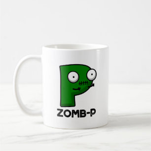 Caneca De Café Dia de as Bruxas engraçado Zombie-P, Anphabet