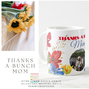 Caneca De Café Dia de as mães Com Presente Fotografia Obrigados F