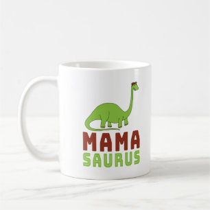Caneca De Café Dia de as mães de Mamasauro Dinossauro Brontosauru