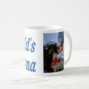 Caneca De Café Dia de as mães de texto azul marinho da Nana Photo