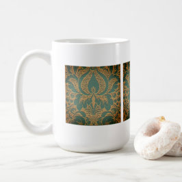 Caneca De Café Dia de as mães do Damask Elegante