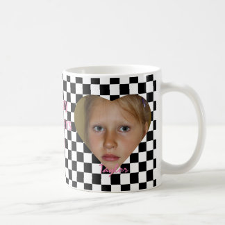 Caneca De Café Dia de as mães Dois Nomes de Fotografia em Branco