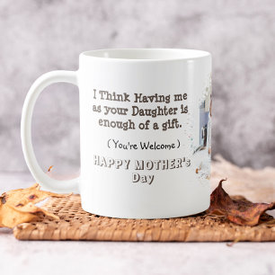 Caneca De Café Dia de as mães Engraçado Da Filha