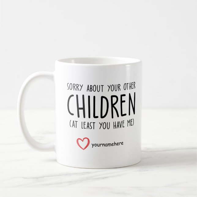 Caneca De Café Dia de as mães Engraçado Presente Mãe Aniversário (Esquerda)