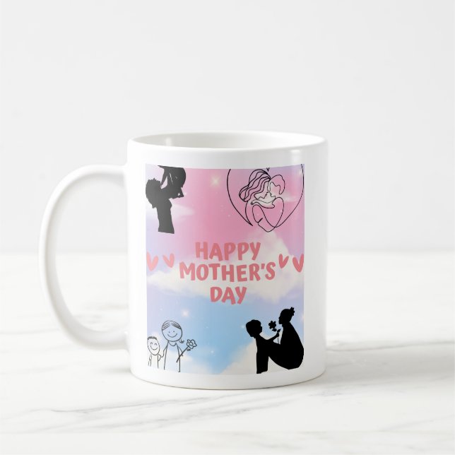 Caneca De Café Dia de as mães Feliz (Esquerda)