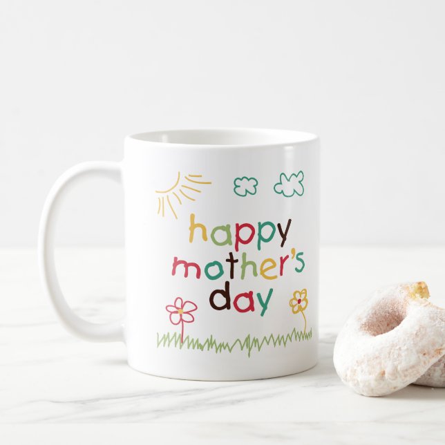 Caneca De Café Dia de as mães Feliz 5 (Com Donut)
