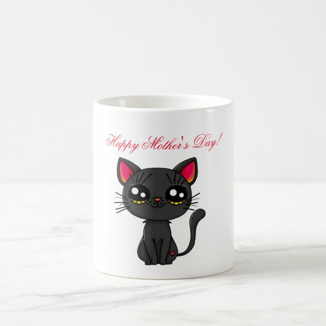 Caneca De Café Dia de as mães Feliz de Cat (Centro)