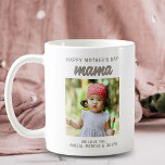 Caneca De Café Dia de as mães Feliz de Fotos para Crianças Modern<br><div class="desc">Moderna Mãe Crianças Foto Feliz Dia de as mães Coffee Mug. Mug com uma foto personalizada. Feliz texto de Dia de as mães,  mãe e texto com nomes para crianças. Belo nome de fotografia para a mãe.</div>