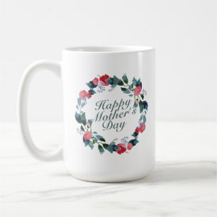 Caneca De Café Dia de as mães Feliz Elegante  Mug Clássico
