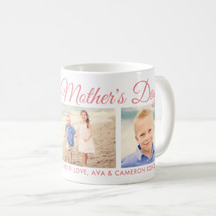 Caneca De Café Dia de as mães Feliz Mãe, Escrita Rosa, Fotografia