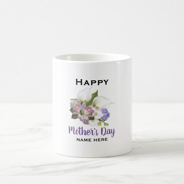 Caneca De Café Dia de as mães Feliz Personalizado Mug (Centro)